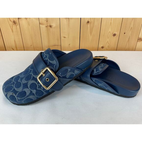 Women's Coach Slide Sandals- Blue, Size 8 - Picture 3 of 6